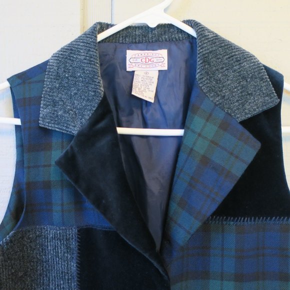 Cambridge Dry Goods Patchwork Vest Size 8 - Picture 2 of 4